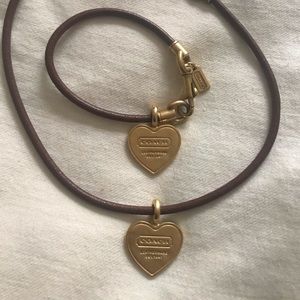 Coach choker and bracelet set